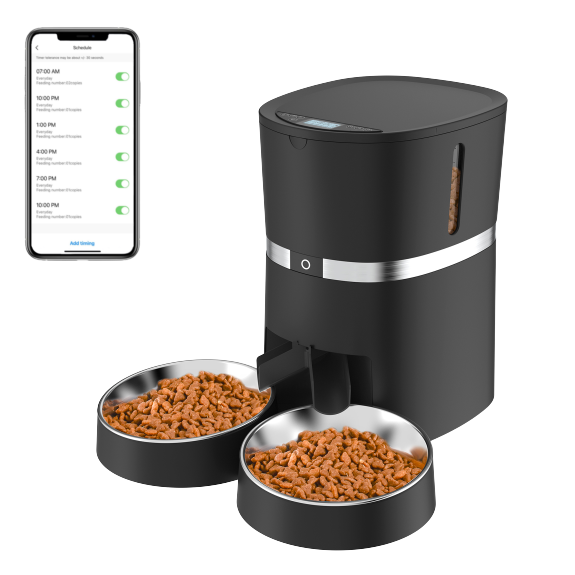 Automatic feeder with WIFI app double bowl