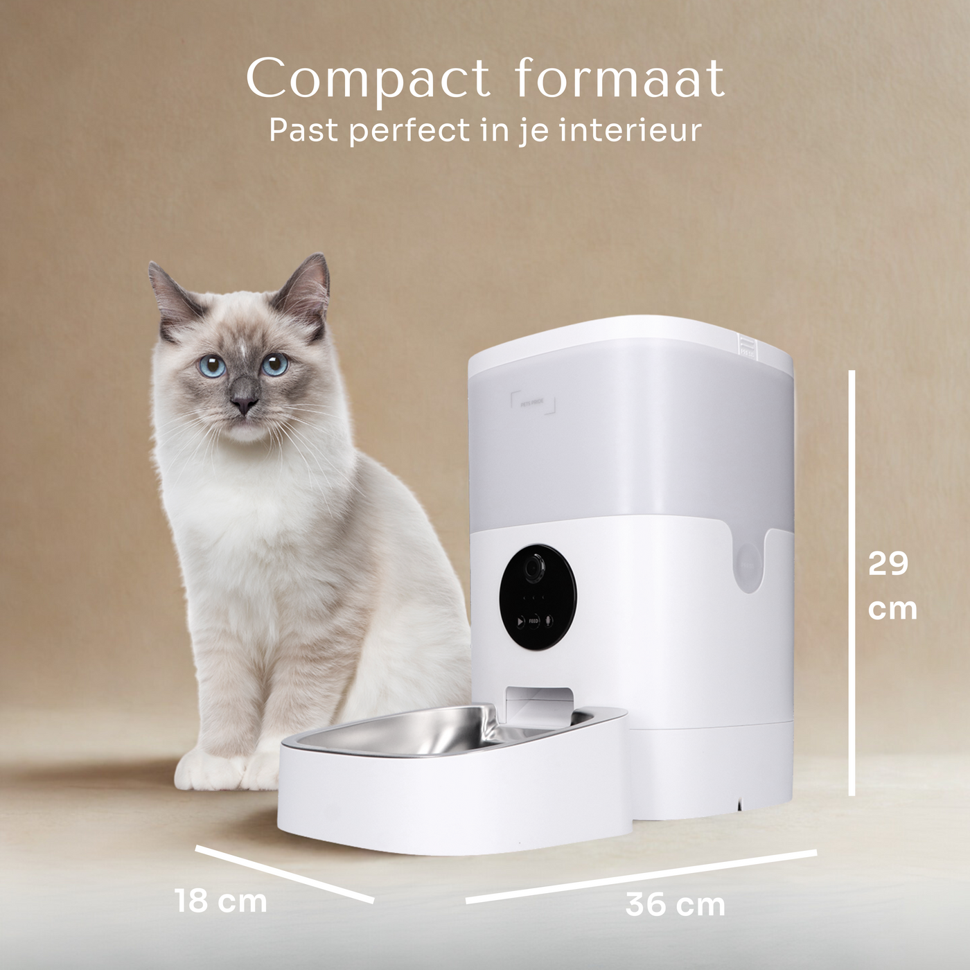 Voerautomaat PRO met full HD camera – enkele kom