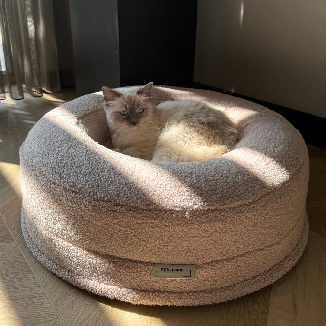 Kattenbed Bouclé Teddy - Latte (x 2)