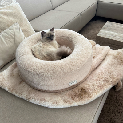 Kattenbed Bouclé Teddy - Milky