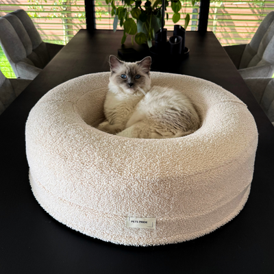 Kattenbed Bouclé Teddy - Milky