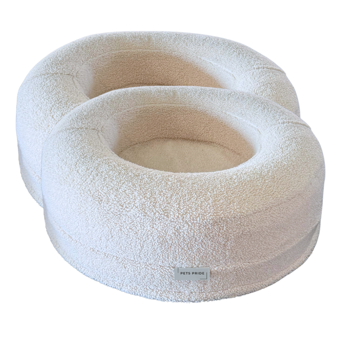 Kattenbed Bouclé Teddy - Milky (x 2)