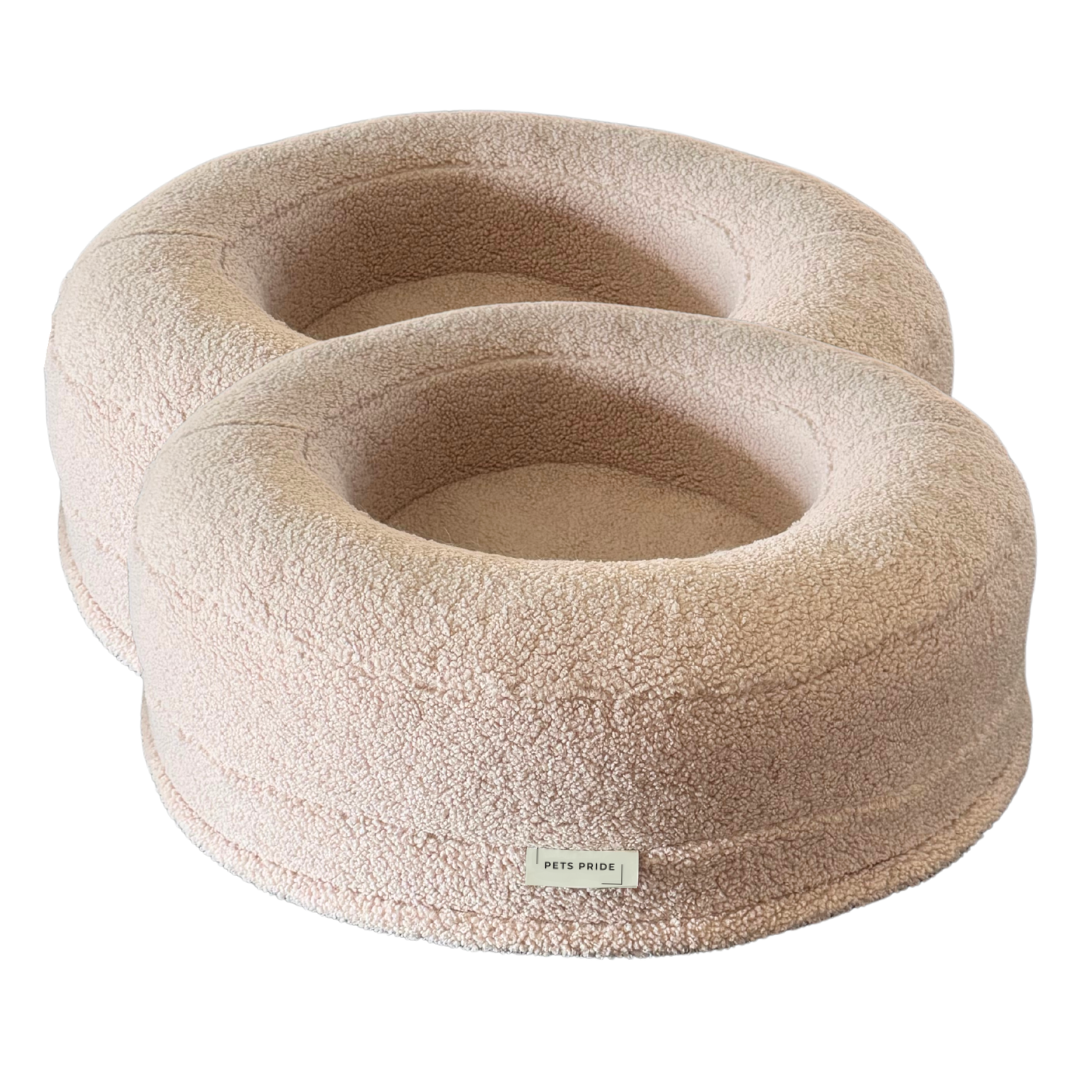 Kattenbed Bouclé Teddy - Latte (x 2)