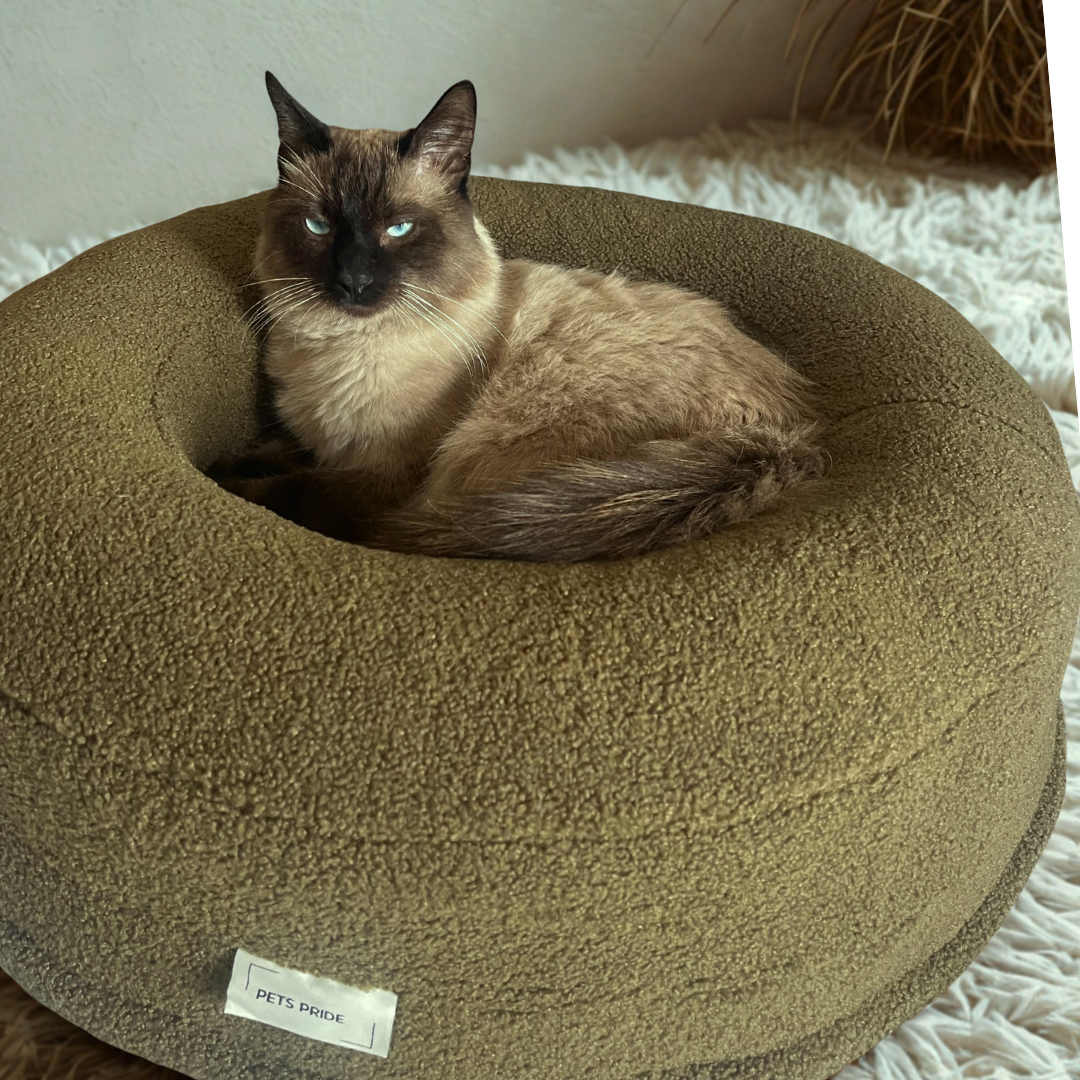 Kattenbed Bouclé Teddy - Mauve/Catnip (x 2)