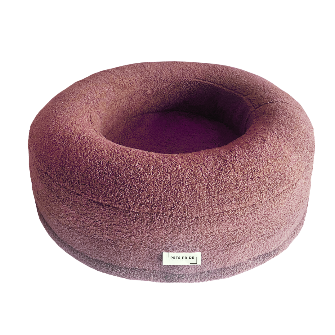 Kattenbed Bouclé Teddy - Mauve