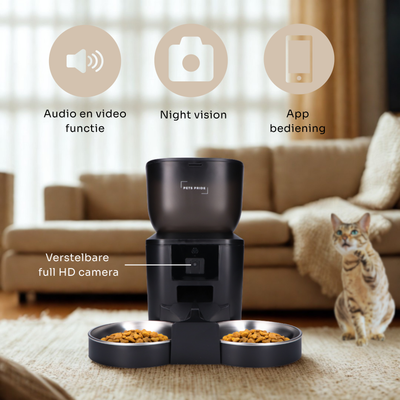 Voerautomaat met full HD camera – dubbele kom