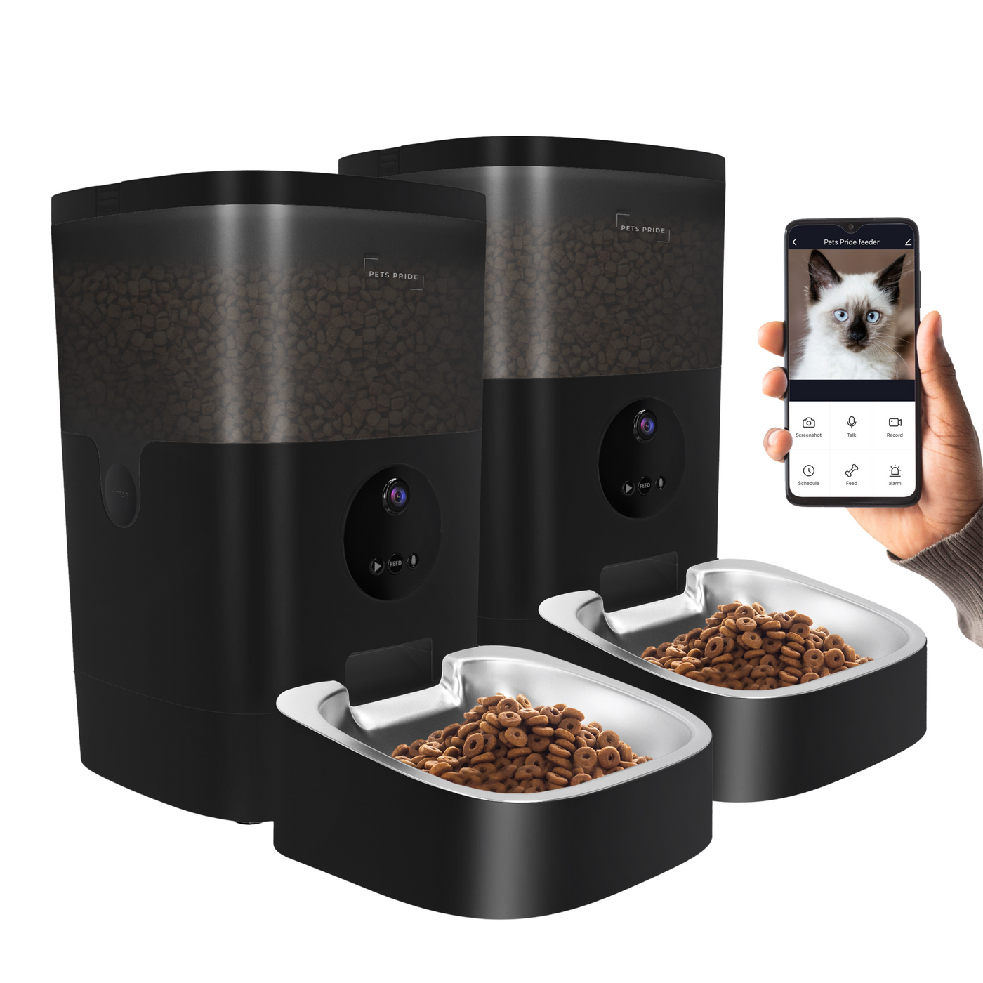 Voerautomaat PRO met full HD camera – enkele kom (x 2)