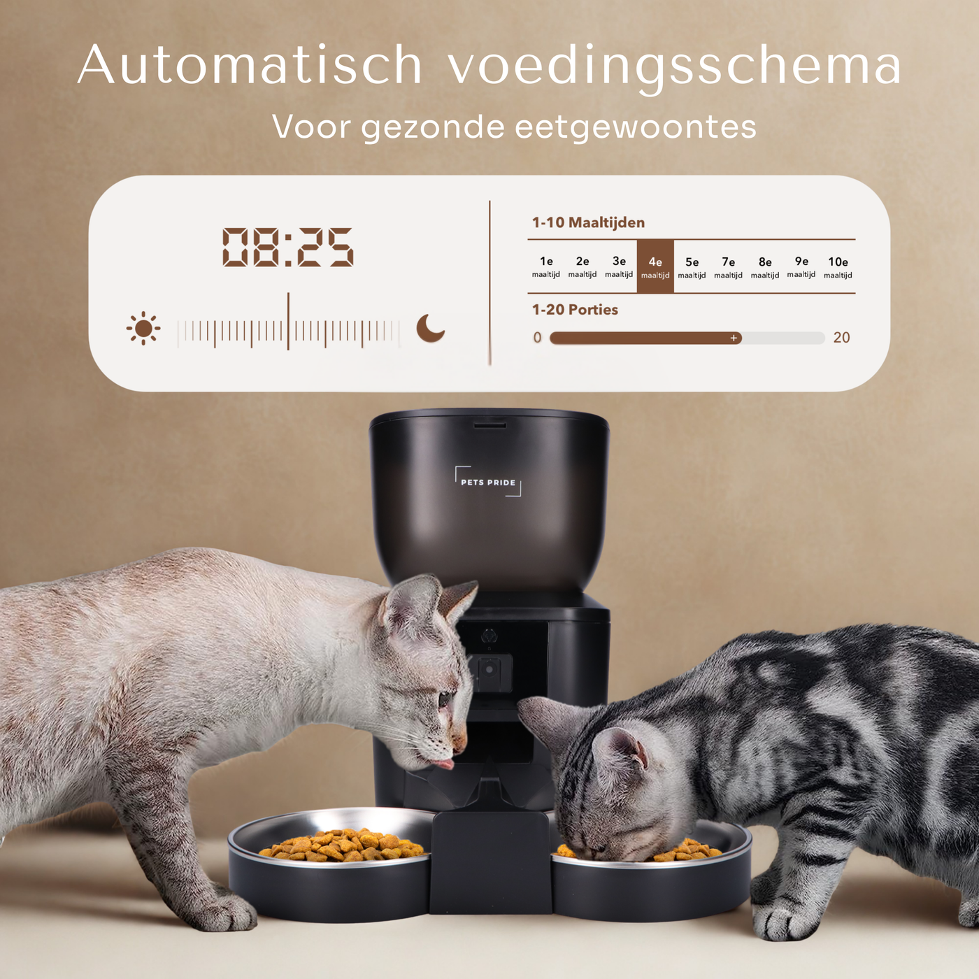 Voerautomaat met full HD camera – dubbele kom