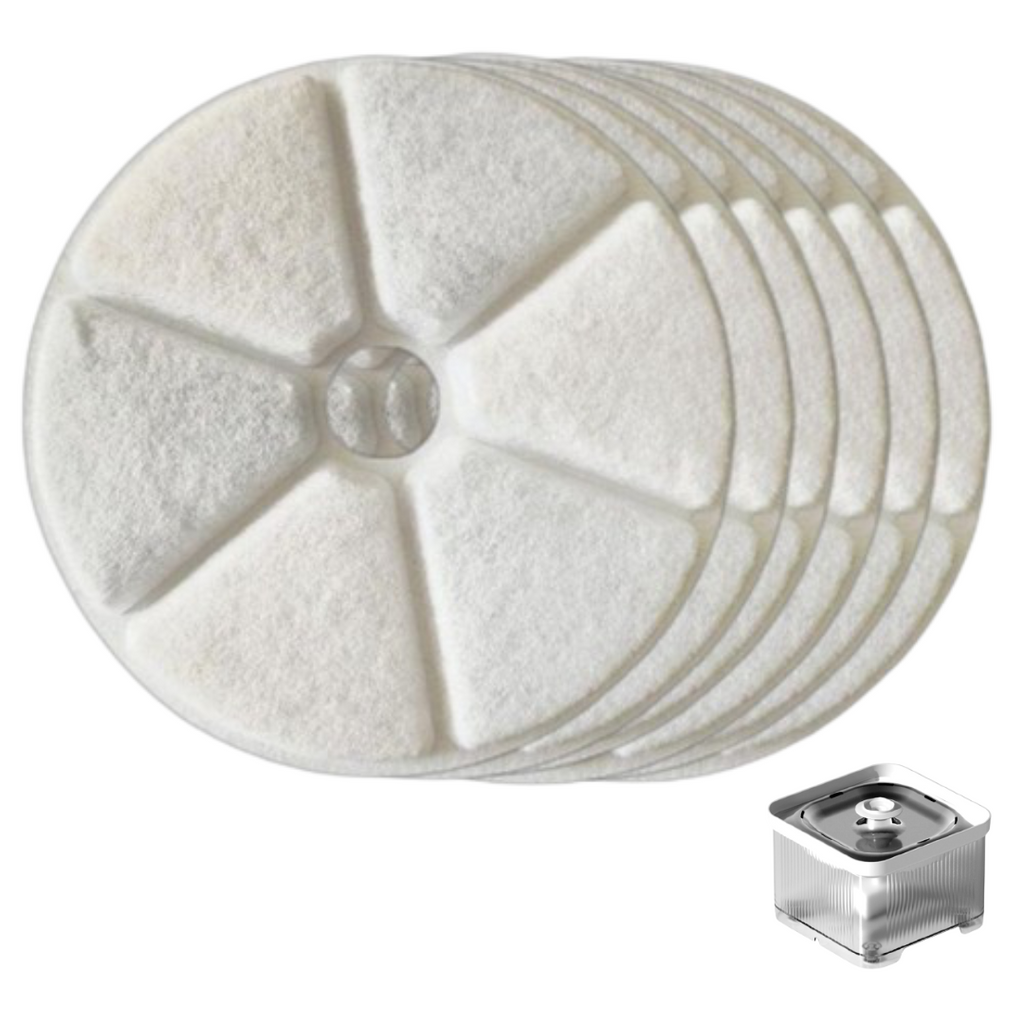 MyfatBOSS Drinkfonteinfilter – 6 Stuks + 6 Pompfilters – Vervangingsset Voor 2L Katten- En Hondenfontein WF20 CF20 – Met Actieve Kool