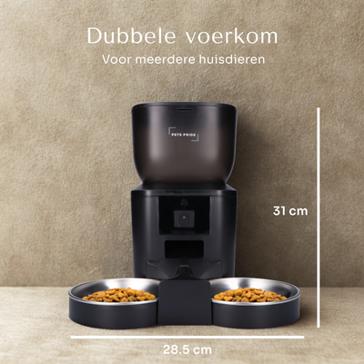 Voerautomaat met full HD camera – dubbele kom