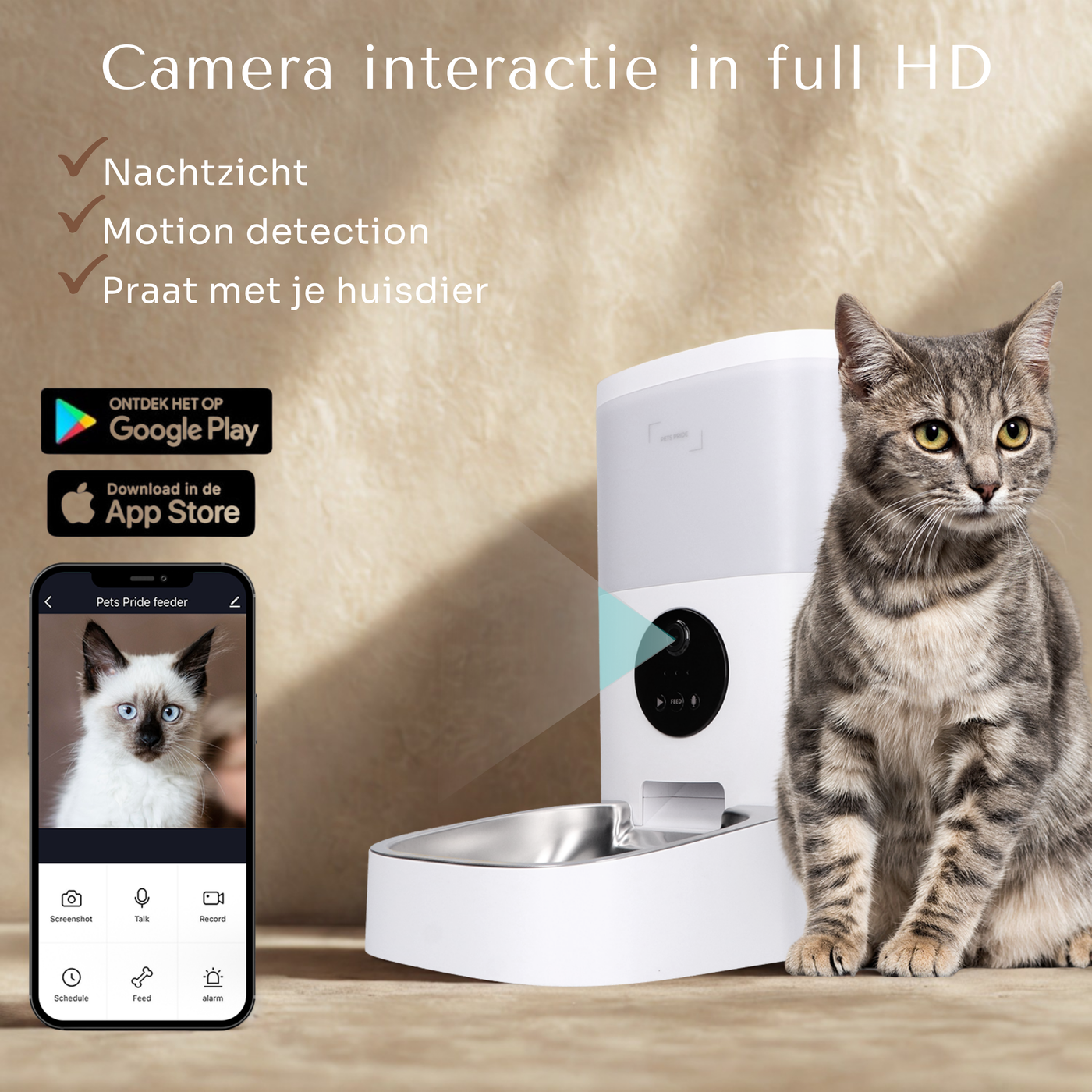 Voerautomaat PRO met full HD camera – enkele kom