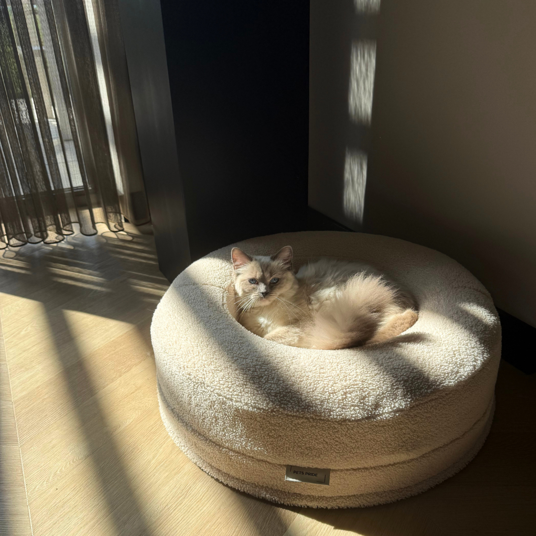 Kattenbed Bouclé Teddy - Milky