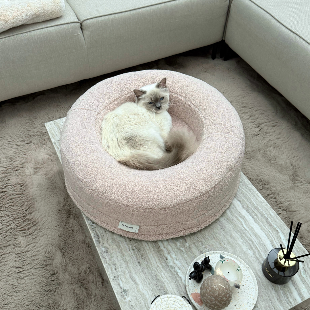 Kattenbed Bouclé Teddy - Latte (x 2)