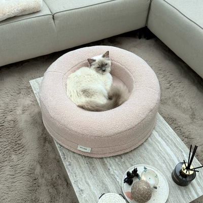 Kattenbed Bouclé Teddy - Latte (x 2)