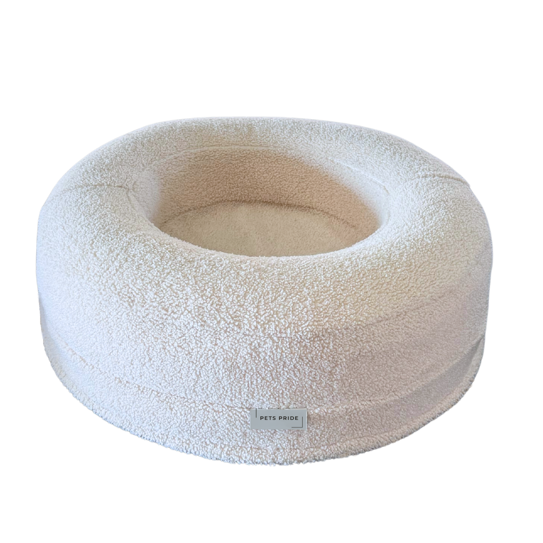 Kattenbed Bouclé Teddy - Milky